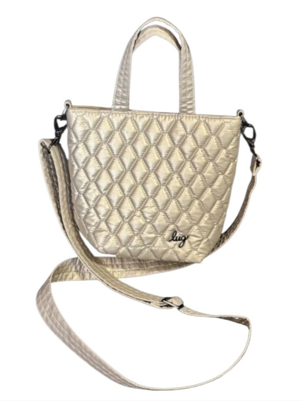 lug Quilted Mini Tote in Champagne